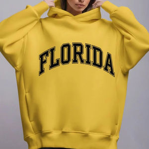 Sweat à capuche en molleton 100 % coton écologique pour femme, à manches longues et logo frontal, idéal pour l'hiver, décontracté et anti-boulochage - Product Image 1