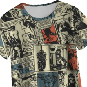 T-shirt imprimé par sublimation intégrale, motif de bande dessinée personnalisé, tee-shirt unisexe, streetwear, haut de mode, OEM ODM, t-shirt en polyester, usine - Product Image 6