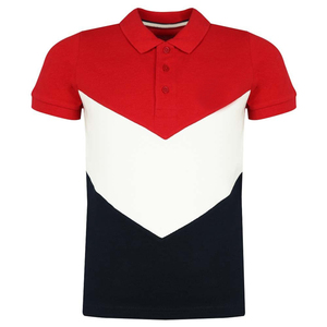 Polo pour homme à blocs de couleur, manches courtes, tricoté, motif géométrique, coupe décontractée classique - Product Image 4