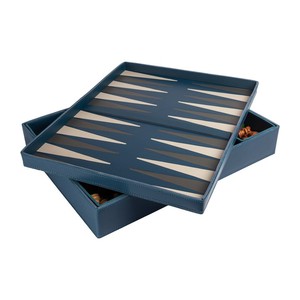 Wholesale Customized Large Capacity Storage 2 in 1 Chess Box and Backgammon Premium Quality Leather Luxury Box Set - Product Image 3