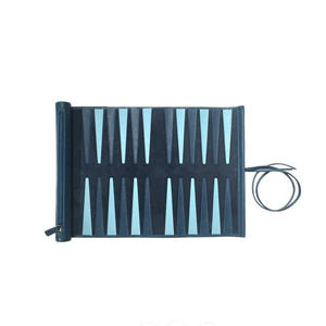Factory Supply Portable Roll-up High Quality Eco-Friendly Durable PU Leather Customizable <b>Backgammon</b> <b>Pieces</b> Set Custom Logo - Product Image 1