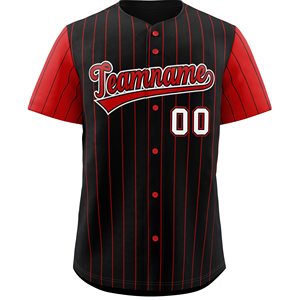 Maillot de baseball personnalisé à manches courtes en mesh respirant, couleur unie, impression personnalisée, respectueux de la peau, patchwork de baseball - Product Image 1