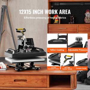 Pressa a Caldo per Sublimazione 8-in-1 Versatile 12x15 Pollici, Certificata ETL per Sicurezza Migliorata, Efficienza Energetica, Pressatura a 360 Gradi - Product Image 5