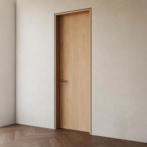 Porte en bois composite insonorisée, imperméable et anti-moisissure, finition WPC PVC, design minimaliste pour salle de bain, intérieur, bureau à domicile - Product Image 5