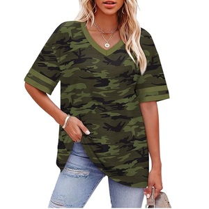 T-shirt personnalisé pour femme à col en V - 100% coton respirant et écologique - T-shirt décontracté d'été fabriqué au Bangladesh - Product Image 6