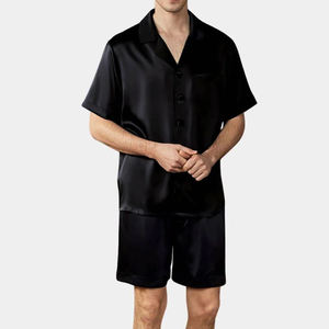 Fashionable Breathable Plus Size Summer Winter Luxury Casual Elegant Men's Sleep Wear Set High Quality Polyester/Cotton - Product Image 1