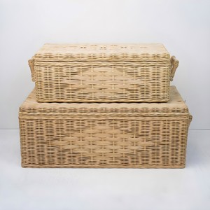 Rattan trunk <b>for</b> keepsake & clothes <b>storage</b> great quality handmade trunks big lidded <b>baskets</b> - Product Image 1