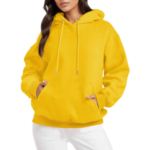 Sudaderas con Capucha de Invierno para Mujer, Color Sólido, Personalizadas con Logotipo, MOQ Bajo, OEM, Algodón y Poliéster, Corte Ajustado - Product Image 6