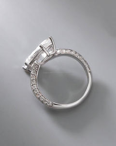 CVDDiamond 10K Or Massif F VVS-VS Carat All Cut Lab Grown Diamond Ring Cadeaux de fiançailles de luxe pour les femmes Meilleurs mariages IGI - Product Image 4