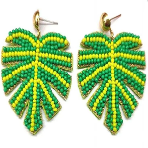 Design Classic Bride Seed Beaded Embroidery <b>Earrings</b> Handmade <b>Post</b> Beads for Wedding Shower by MD HANDICRAFTS - Product Image 1