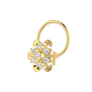 Piercing de nez en diamant naturel Ajretail 0,064 carat avec couleur HI et clarté VS-SI, bijoux fins - Product Image 4