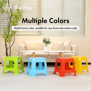 Red Modern <b>Plastic</b> Square Stackable Leisure <b>Chair</b> with Hard PP Material for Bedroom Outdoor Home <b>Dining</b> Use - Product Image 6