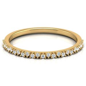 Joyería hecha a mano, anillo de diamante hecho en laboratorio, banda de media eternidad de oro sólido de la mejor calidad certificada, proveedor de anillo de lujo asequible - Product Image 1