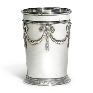 Verre à cocktail classique en métal plaqué argent avec bordure perlée, élégant et résistant au ternissement, pour la maison et les événements - Product Image 3