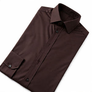 Chemise Homme Personnalisée Jaune Slim en Coton et Fibre de Bambou Haut de Gamme Respirante avec Col Boutonné et Imprimé Caoutchouc en Relief à Manches Longues - Product Image 6