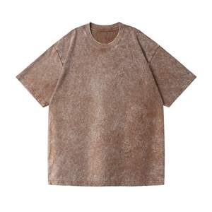 Camiseta Urbana para Hombre, Lavado Ácido, Cuello Redondo, Algodón, Estilo Casual, Moda Urbana, Top para el Mercado Estadounidense - Product Image 6