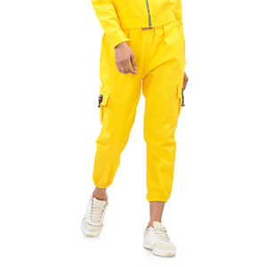 Conjunto Deportivo para Mujer, Chaqueta Corta con Cierre y Pantalones Jogger, Diseño Sólido, Cortavientos para Correr - Product Image 3