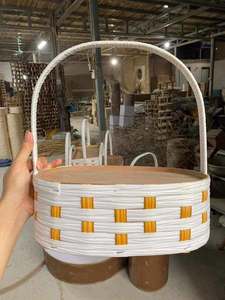 Cesta de Bambú Blanqueada Natural de Marca Privada, Organizador Moderno y Minimalista para Sala de Estar, Fabricante de Vietnam - Product Image 6