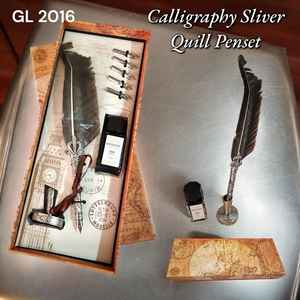 Ensemble de stylos plume de style européen, écriture fluide, résistant à l'usure, stylo plume à design métallique avec plume en nylon - Product Image 1