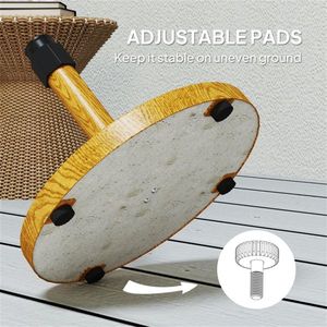 Ombrellone da Giardino Quadrato con Base in Acciaio Inox e Ferro per Patio, Ristorante, Hotel, Spiaggia - Consigliato per la Pioggia - Product Image 6