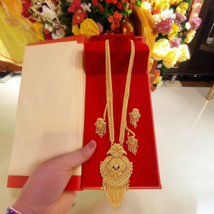 ชุดเครื่องประดับอัญมณีชั้นดี สไตล์ราชวงศ์ สร้อยคอยาว รุ่น-11058802GL - Product Image 3
