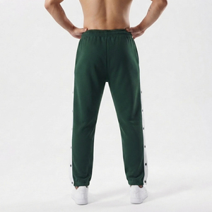 Pantalones Deportivos para Hombre con Botones Laterales, de Alta Calidad, Elegantes, de Felpa de Algodón Transpirable de 450 GSM - Product Image 2