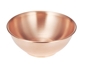 Bol en cuivre pur 99,99% authentique, bol à mélanger en cuivre épais, articles en cuivre faits à la main pour la cuisine, préparation de salades - Product Image 1