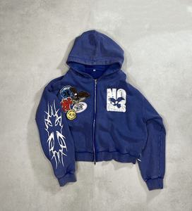 Sweat à capuche unisexe avec appliques, sérigraphie, fermeture éclair, cordon de serrage, meilleure qualité, logo et couleur personnalisés - Product Image 1