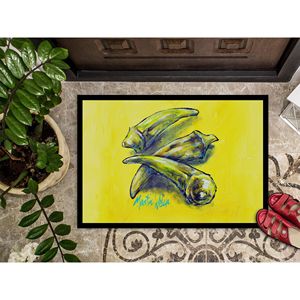 New 18H X 27W Three to Get Ready Okra Doormat Non-Slip Washable Low Pile Indoor and <b>Outdoor</b> Entryway <b>Rug</b> - Product Image 3