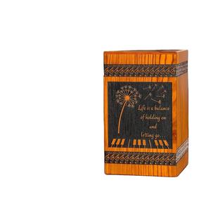 Urna de cremación de madera Sheesham, diente de León y diseño de nota Musical, grabado personalizado, recuerdo conmemorativo, urnas de cremación para cenizas humanas - Product Image 1