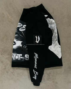 T-shirt à manches longues double couche de grande taille pour hommes, sérigraphie thermique personnalisée, collection du fabricant - Product Image 4