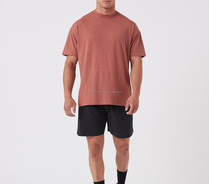 Sérigraphie T-shirt personnalisé pour hommes DTG et DTF imprimé boîte surdimensionnée Fit T-shirt en coton court pour la mode estivale - Product Image 5