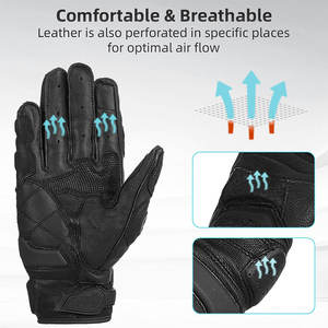 Guantes de Ciclismo de Invierno con Aislamiento Térmico de Cuero para Dedos Completos |   Diseño elástico antideslizante con cierre ajustable de gancho y bucle |   Unisex - Product Image 4