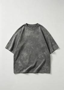 เสื้อยืดคอกลมทรงโอเวอร์ไซส์ สไตล์สตรีทแวร์ ลวดลายกราฟิก ผ้าคอตตอนหนา ทรงหลวม ไหล่ตก สำหรับผู้ชาย - Product Image 3