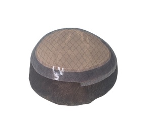 Perruque Toupet en Cheveux Humains Remy Silk Pro Mode4L pour Hommes avec Patchs Capillaires et Insertion Sans Aiguille - Product Image 3