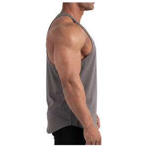 Débardeur en coton et fibre de bambou noir et blanc à col en V, sans manches, respirant, vêtements de sport pour hommes, gilet de musculation de haute qualité - Product Image 6