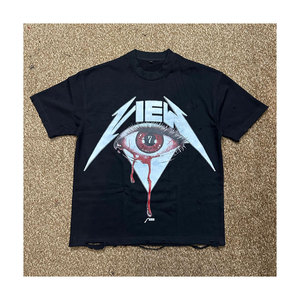 เสื้อยืดโอเวอร์ไซส์พิมพ์ลายกราฟิกสตรีทแวร์คุณภาพสูงผ้าฝ้าย 100% รับทำโลโก้ OEM สำหรับผู้ชาย - Product Image 1