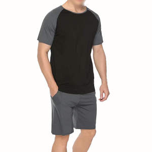 Nouvel ensemble d'été imprimé grande taille de haute qualité pour homme, deux pièces, t-shirt et short, polyester/coton, séchage rapide, respirant - Product Image 6