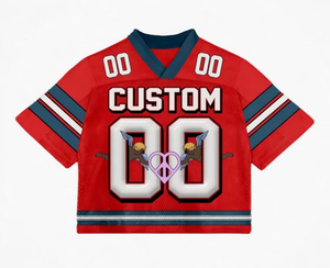 Camiseta de Fútbol Americano Retro de Malla Personalizada de Alta Calidad 2026, Estilo Oversize, Corta, Holgada, Tallas Grandes, Ropa Urbana de Verano - Product Image 3