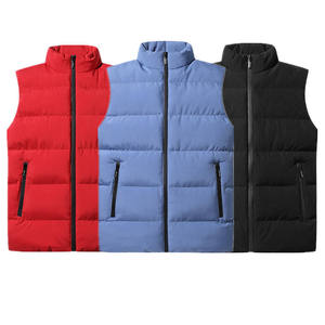 Chaleco para hombre con cremallera, cortavientos, sin mangas, para deportes de otoño, golf, correr, senderismo, chaleco acolchado para exteriores. - Product Image 1