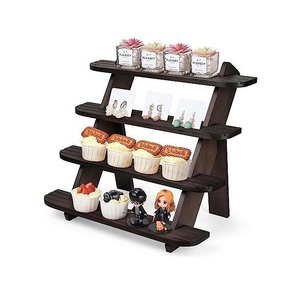 Support à cupcakes en bois naturel fait main, présentoir à gâteaux décoratif pour la maison, la cuisine, la boulangerie et la décoration d'événements - Product Image 4