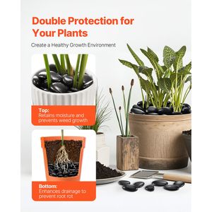 Pietre di fiume nere da 1,5 pollici, 15 libbre, lisce e levigate, ciottoli naturali decorativi per giardini e paesaggistica, pietre per pavimentazione - Product Image 5