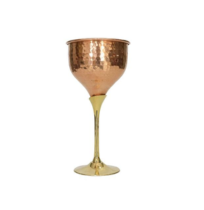Copa de Vino Elegante con Diseño Dorado, Copa de Vino Tinto de Metal, Copa de Martini de Tallo Largo para Accesorios de Bar - Product Image 2