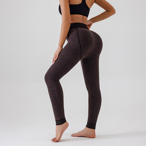 Leggings de Yoga sin Costuras para Mujer al por Mayor con Logotipo Personalizado, Transpirables y Antibacterianos, Jacquard - Product Image 2