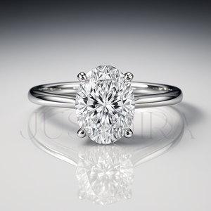 Most Selling Solitaire Oval Cut Diamond <b>Ring</b> for Everyday Wear Office Use and Elegant Styling Available for Competitive Price - Product Image 1