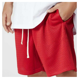 Custom Hot Selling Men's Mesh Shorts Breathable Style Single <b>Layer</b> Shorts Men Basketball Mesh Sportswear Shorts with Pocket - Product Image 1