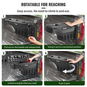 <b>Lockable</b> Truck Bed Storage Tool <b>Box</b> for 2007-2021 Tundra Left and Right Side - Product Image 4