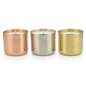 Wholesale Luxury Hammered Metal Candle Jar Custom Copper Brass Candle Vessel Bulk Empty Scented Candle Container for Home Decor - Product Image 2
