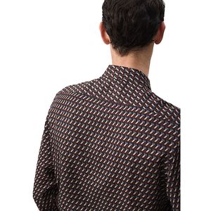 เสื้อเชิ้ตติดกระดุมดีไซน์เรขาคณิตทันสมัยสำหรับผู้ชาย – เสื้อเชิ้ตแฟชั่นทรงปกติสวมใส่สบายสำหรับใส่ในชีวิตประจำวัน - Product Image 2
