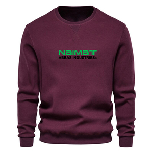 Contrast Stitch Details Crewneck Sweatshirt Men Solid Heavy Weight Fleece Outerwear Casual Sportswear Top Bundle - Product Image 4